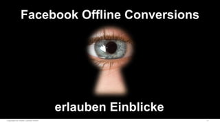 Copyright by Hutter Consult GmbH 11
Facebook Offline Conversions
erlauben Einblicke
 