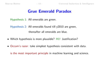 Marcus Hutter Foundations of Machine Learning | PDF