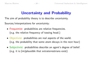 Marcus Hutter Foundations of Machine Learning | PDF