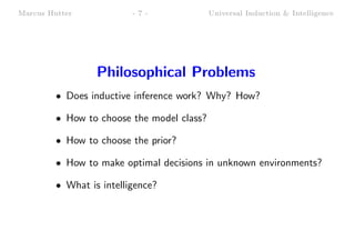 Marcus Hutter Foundations of Machine Learning | PDF