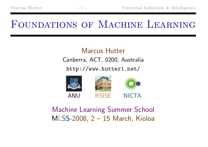 Foundations Of Machine Learning Foundations of machine learning