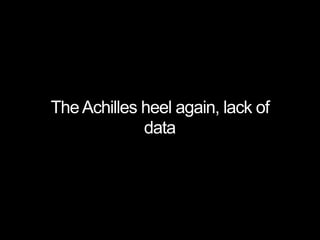 The Achilles heel again, lack of
             data
 