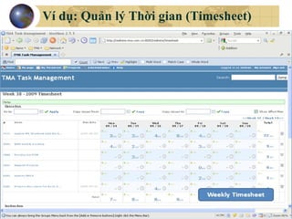 Ví dụ: Quản lý Thời gian (Timesheet) 