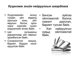 хүүрнэмж эхийн найруулга | PPT