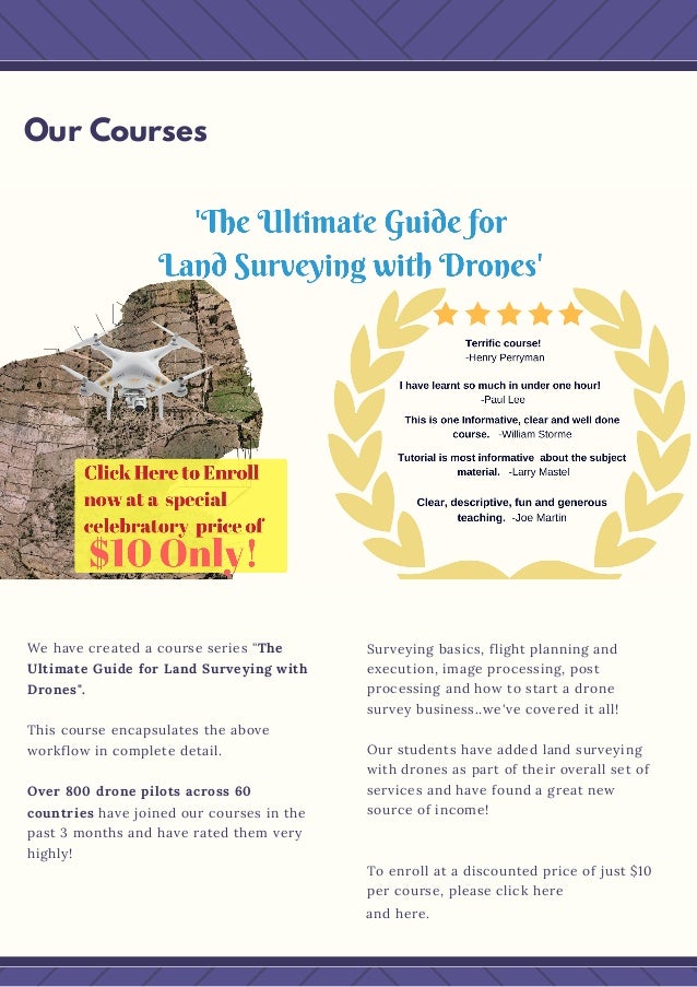 Process Flow Of Conducting Land Survey With Drones - conclusion about us 12 our courses we have created a course series the ultimate guide for land surveying with drones