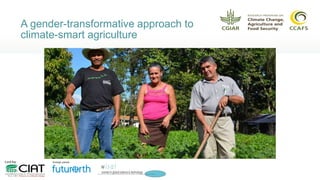 A gender-transformative approach to
climate-smart agriculture
 
