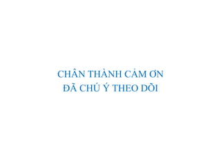 CHÂN THÀNH CẢM ƠN
ĐÃ CHÚ Ý THEO DÕI
 