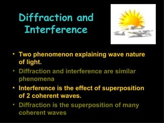 Diffraction and Interference ,[object Object],[object Object],[object Object],[object Object]