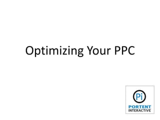 Optimizing Your PPC 