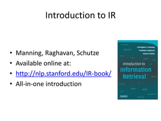 Introduction to Information Retrieval | PPTX