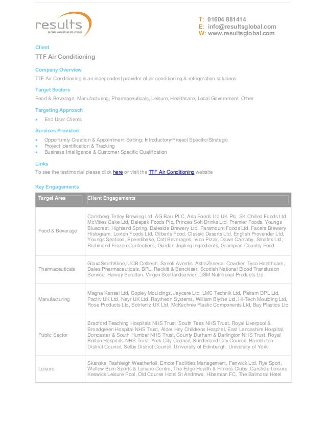 Air conditioning case study picture