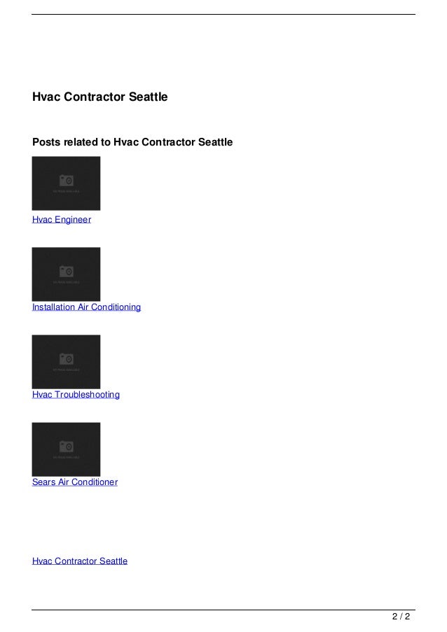 Hvac Contractor Seattle