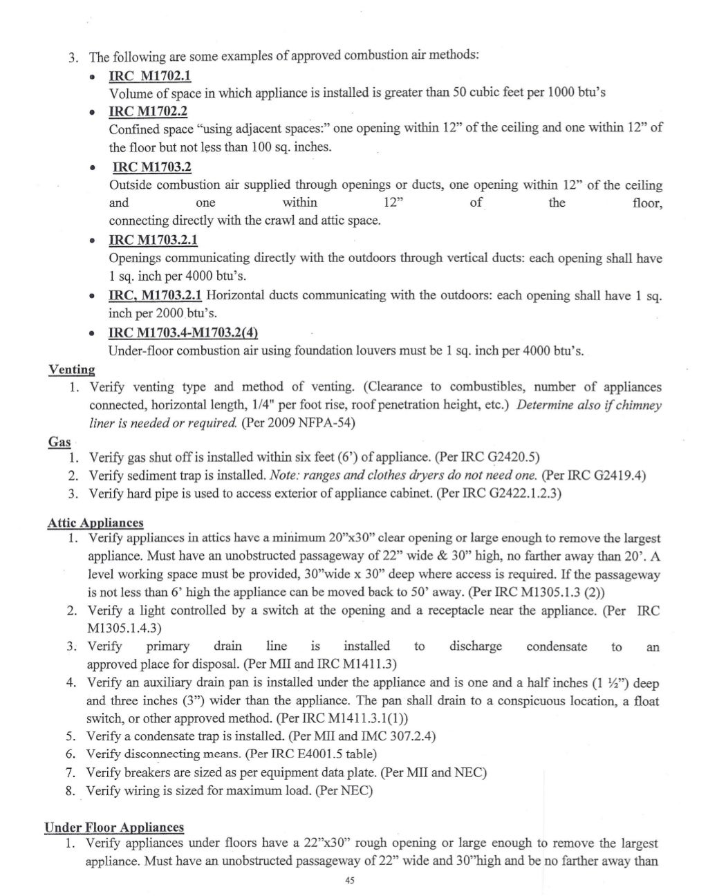 Hvac installationchecklists