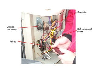 Capacitor




Outside
thermostat   Defrost control
             board



  Points
 