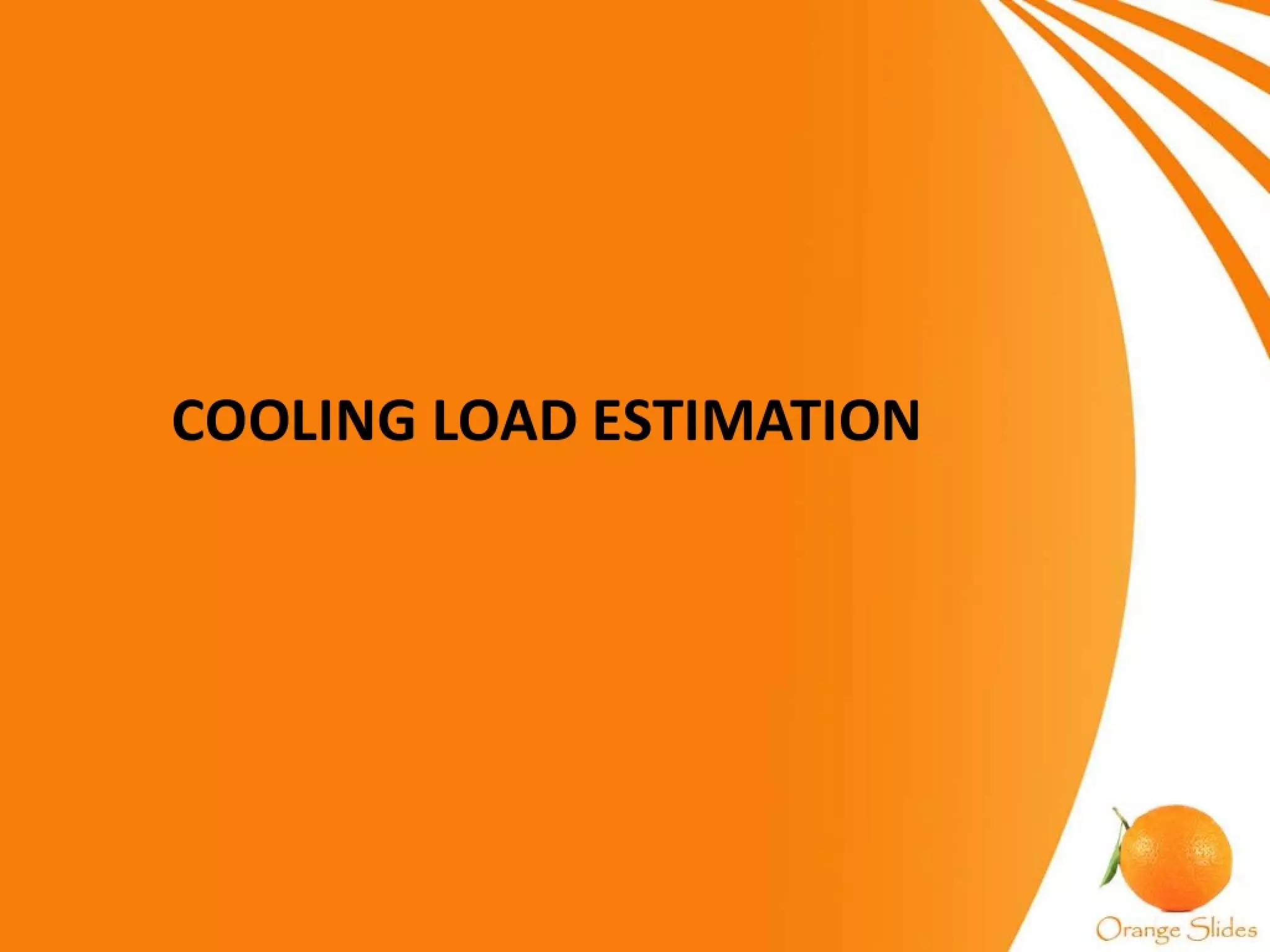 Hvac cooling load calculation PPT