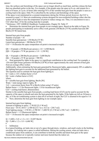 Hvac cooling load calculation | PDF