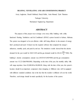 Hvac course project | DOCX