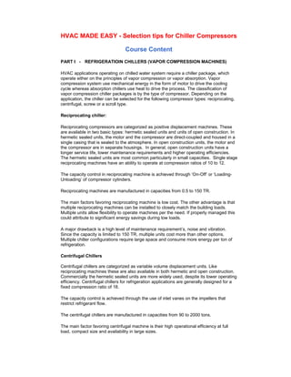 Hvac made easy selection tips for chiller compressors | PDF