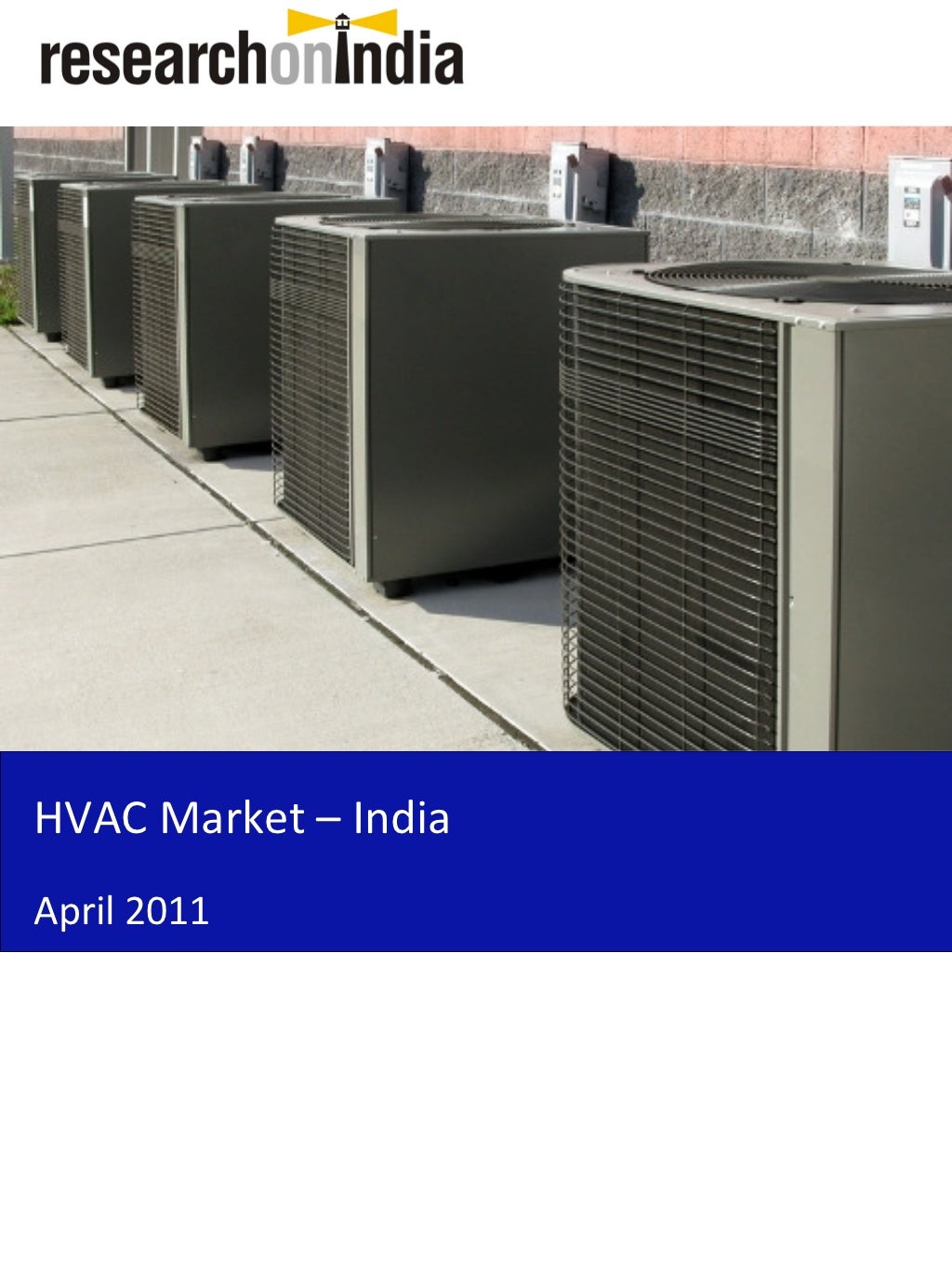 Market Research Report HVAC Market in India 2011