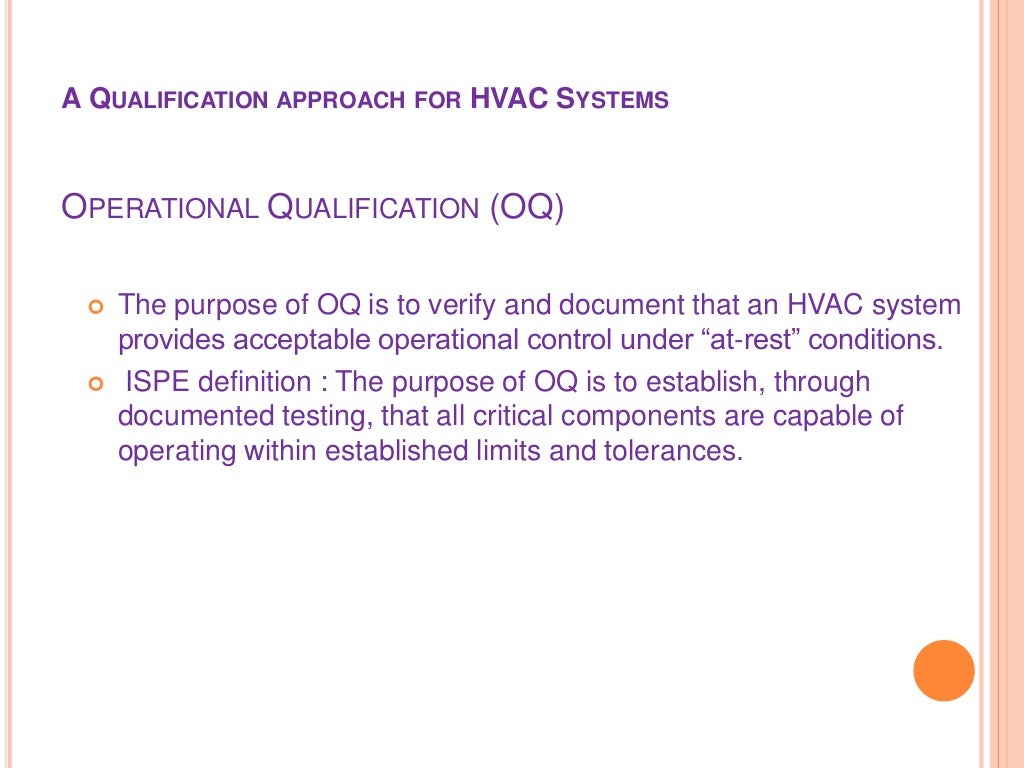 Heating Ventilation and Air Conditioner HVAC Qualification