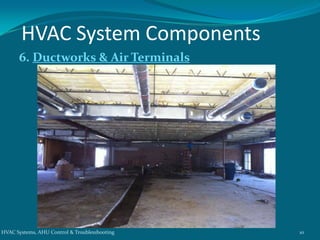 HVAC System Components
6. Ductworks & Air Terminals
HVAC Systems, AHU Control & Troubles1hooting 10
 