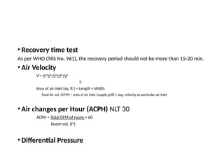 Acph Test Calculation HVAC System in Pharmaceutical Industry presentation | PPTX