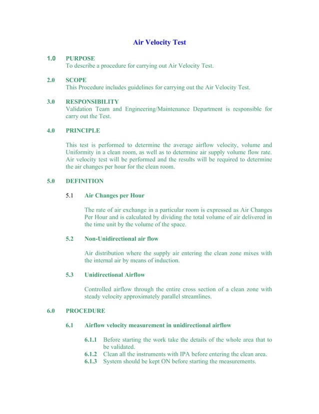 Hvac validation protocol PDF