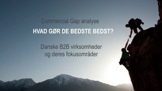 HVAD GØR DE BEDSTE BEDST?
Danske B2B virksomheder
og deres fokusområder
Commercial Gap analyse
 