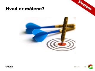 Hvad er målene?




                  © Creuna   48
 