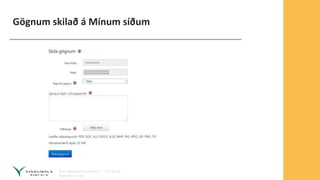 Gögnum skilað á Mínum síðum
 