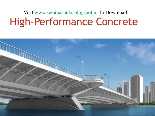 High Performance Concrete Hpc - 