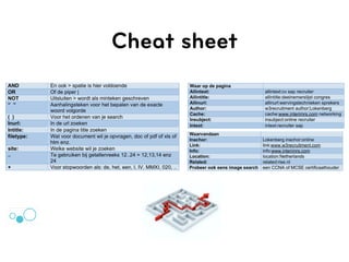 Cheat sheet
 