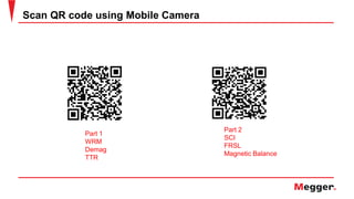 Scan QR code using Mobile Camera
Part 1
WRM
Demag
TTR
Part 2
SCI
FRSL
Magnetic Balance
 