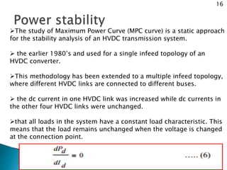 voltage and power stability of hvdc system | PPTX