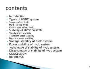 voltage and power stability of hvdc system | PPTX