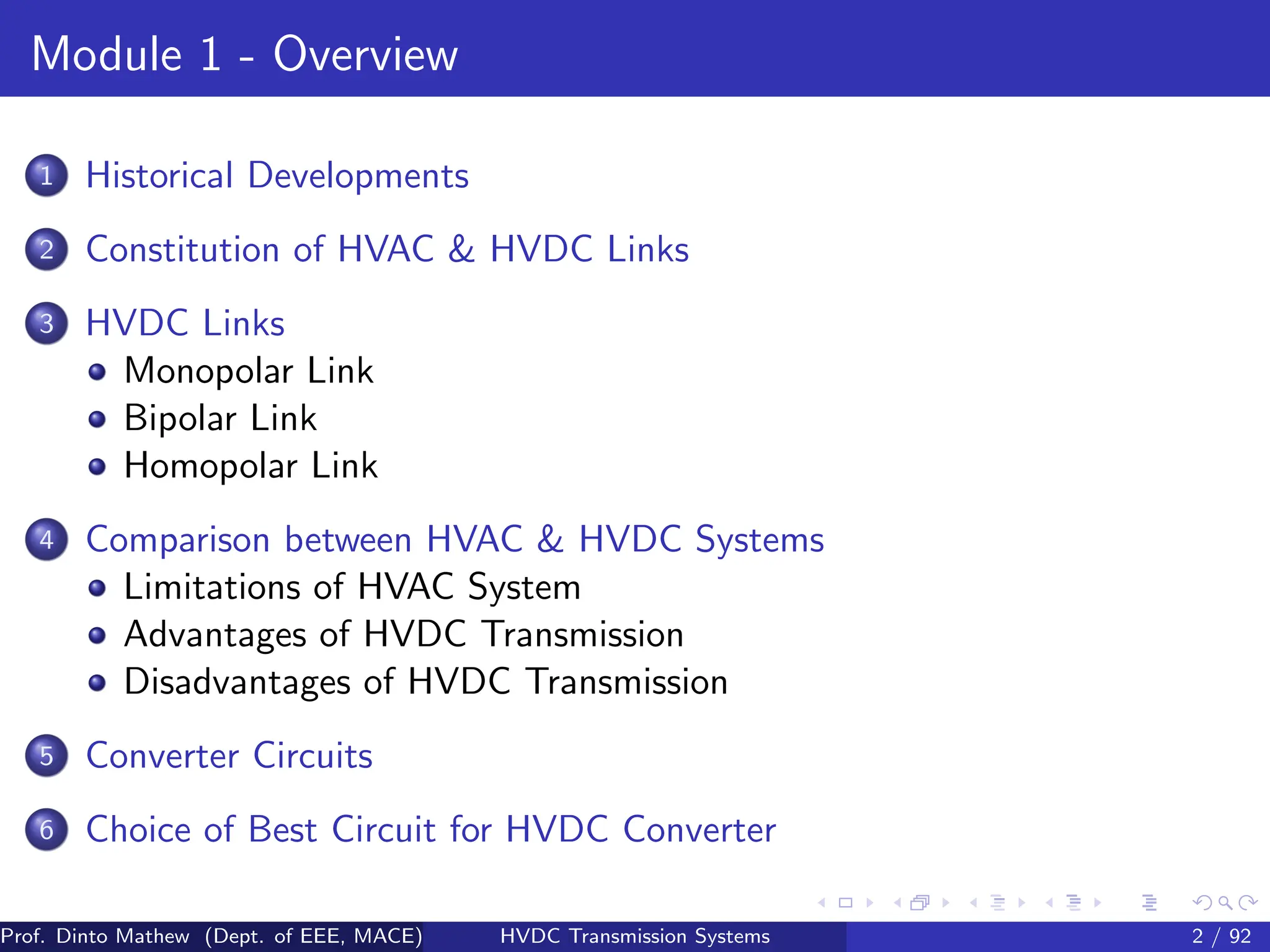 HIGH VOLTAGE DIRECT CURRENT TRANSMISSION SLIDES | PDF