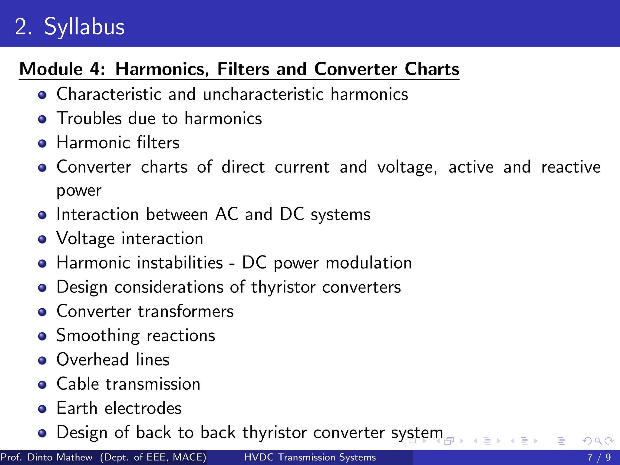 HIGH VOLTAGE DIRECT CURRENT TRANSMISSION SLIDES | PDF