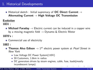 HIGH VOLTAGE DIRECT CURRENT TRANSMISSION SLIDES | PDF