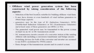 Hvdc light application in renewable energy