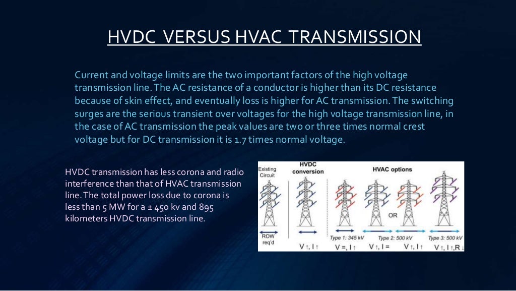 Comparative Evaluation of HVDC and HVAC Transmission Systems