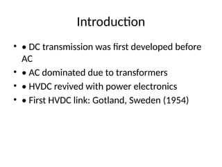 Comprehensive Overview of High Voltage Direct Current (HVDC ...