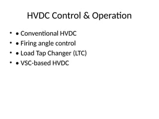 Comprehensive Overview of High Voltage Direct Current (HVDC ...