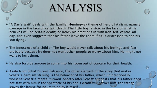 the capital of the world hemingway character analysis