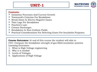Conduction And Breakdown In Gaseous Insu | PPTX