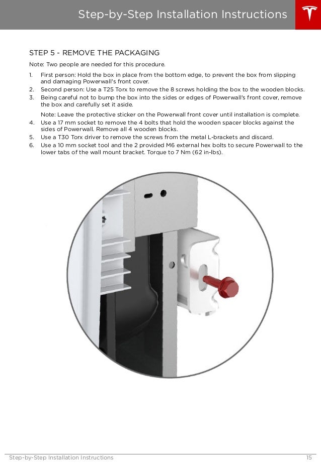 Tesla Powerwall installation manual