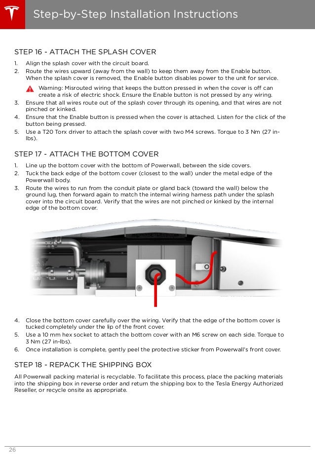 Tesla Powerwall installation manual