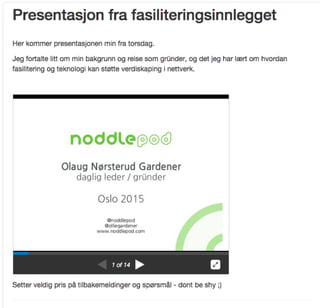 How to embed presentations in Noddlepod