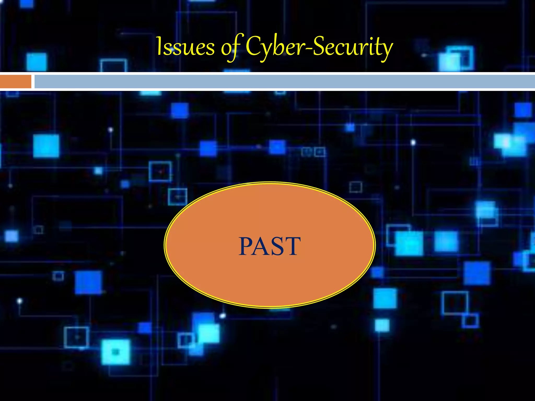 Issues of Cyber-Security
PAST