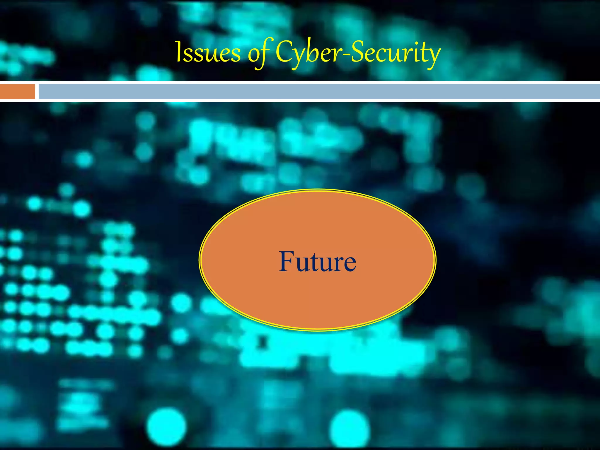 Issues of Cyber-Security
Future