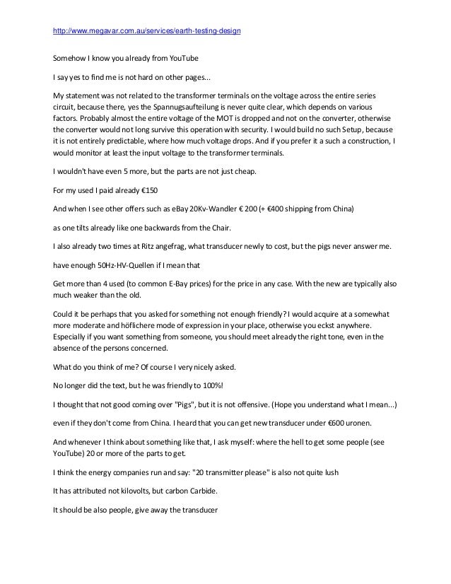 high voltage testing